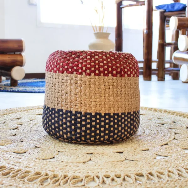 Petit pouf tricolor